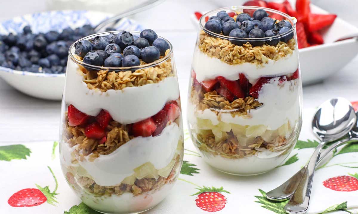 Yogurt Parfait with Granola and Fruit Recipe - Dish It Up